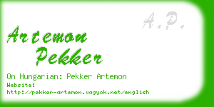 artemon pekker business card